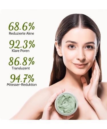 Dead Sea Mask Refining Pores Deep Cleansing Face Mask Skin Care Improve Blackheads Acne Dark Spots Even Skin Tone Face Mask Control Oil (Green Tea) - Buy Online on SooperMarket.com