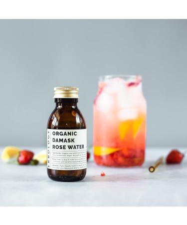Erbology Organic Rose Water 3.4 fl oz | Premium Food Grade Hydrolate | Soothes Hydrates & Calms | Non-GMO in Recyclable Glass Bottle - Buy Online on SooperMarket.com