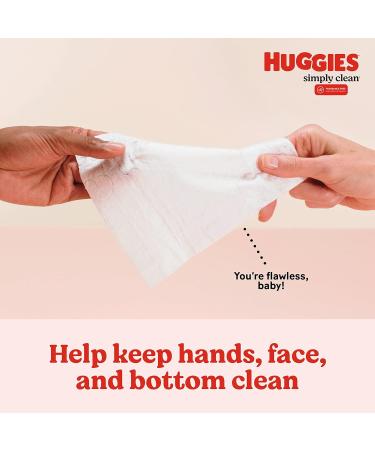 Huggies Simply Clean Fragrance-Free Baby Wipes 6 Flip-Top Packs (384 Wipes Total) - Buy Online on SooperMarket.com