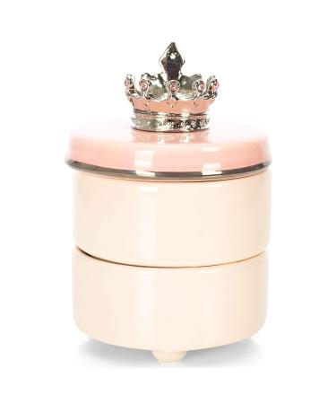 DEMDACO Pink Ceramic Children's Keepsake Box - First Tooth and Curl | Stackable Stoneware Box for Girls - Buy Online on SooperMarket.com