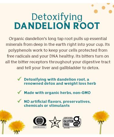 Teeccino Dandelion Caramel Nut Herbal Tea - Caffeine Free, 25 Bags (5.3 oz) - Buy Online on SooperMarket.com