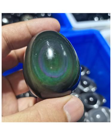 Crystal Natural Rainbow Hand Carved Obsidian Stones Reiki Gemstone 1pc Stone Collection (Size : 40-45mm)