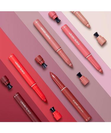 DELISOUL 6 Matte Lip Crayon Set | 2-in-1 Lip Liner and Lipstick | Long Wear Cream-to-Matte Makeup | Smudgeproof & Water-Resistant Lipstick (01) - Buy Online on SooperMarket.com