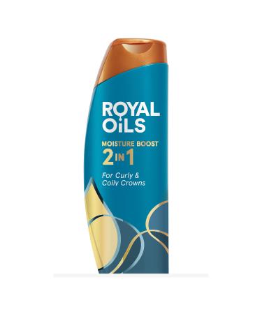 Head & Shoulders Dandruff Shampoo & Conditioner 2 in 1 Royal Moisture Boost Scalp Care for Natural Curly Coconut Oil and Apple Cider Vinegar Sulfate Free 13.5 Fl Oz 400 ml Coconut Apple Cider Vinegar 13.5 Fl Oz (Pack of 1)