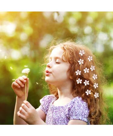 Xzeemo 12pcs Mini Flower Claw Clips Set - Non-Slip Hair Clips for Girls and Women - Ideal for Daily Wear, Parties, and Wedding Hairstyles - White - Buy Online on SooperMarket.com