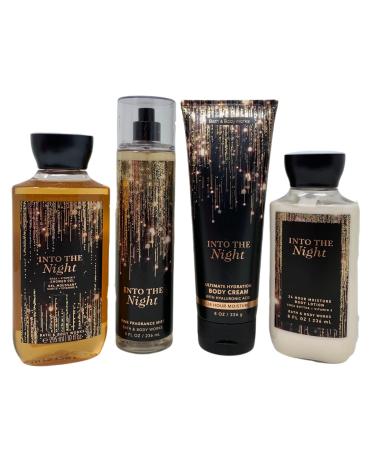 Bath and Body Works INTO THE NIGHT - Deluxe Gift Set Body Lotion - Body Cream - Fragrance Mist and Shower Gel - Full Size