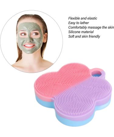 Silicone Cleansing Brush - Pink & Purple Dual-Sided Exfoliating Tool for Women | Gentle Skin Care & Deep Cleaning - Buy Online on SooperMarket.com