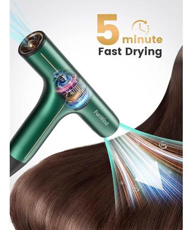 Slopehill Professional Ionic Hair Dryer - Fast Drying, Low Noise, Overheat Protection, Oxy Active, 2 Magnetic Attachments - Powerful Styling for Salon & Travel - Buy Online on SooperMarket.com