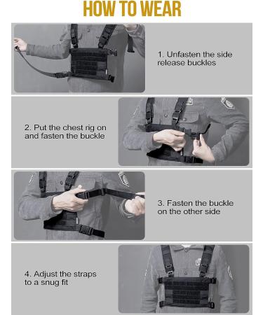 OneTigris ROC Chest Rig Tactical Modular Panel with Removable Shoulder Strap and Waist Strap Black  Version 2.0 - Buy Online on SooperMarket.com