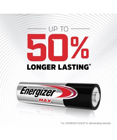 Energizer AA Batteries - Max Double A Alkaline 20 Count Pack | Long-Lasting Power for All Devices - Buy Online on SooperMarket.com