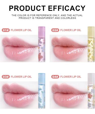 Plumping Lip Gloss Lip Oil Hydrating For Natural Cute Makeup Lipstick TintedsClear SerumsLip Balm Cosmetics Flower Lip Balm Care Cosmetic Moisting Oily Texture Hydrating Lip Oil Natural - Buy Online on SooperMarket.com