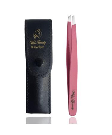 Wishbeauty Baby Pink Stainless Steel Mini Slant Tweezer (Pink)