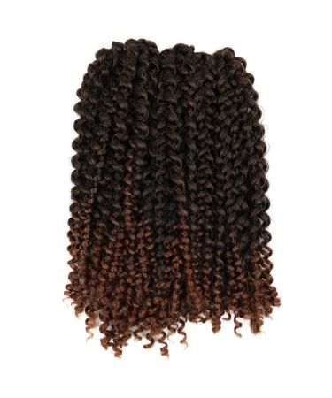 Lady Miranda Afro Kinky Curly Braiding Hair Extensions 10 Inch 3X Braid Synthetic Hair- Black&Brown 1B/30 - Buy Online on SooperMarket.com