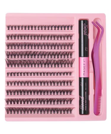 DIY Lash Extension Kit - 200pcs Individual Cluster Lashes (30D & 40D 8-16mm) | D Curl Eyelash Extensions with Bond Seal & Applicator Tool - Perfect for Home Use - Buy Online on SooperMarket.com