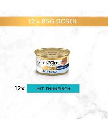 Gourmet PURINA GOURMET Gold Fine Pate Wet Cat Food with Tuna - 12-Pack (12 x 85g) | Premium International Shipping - Buy Online on SooperMarket.com