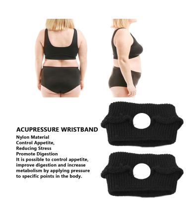 One-Point Acupressure Cuff - Black Nylon Appetite Control & Digestion Support Bracelets for International Shipping - Buy Online on SooperMarket.com