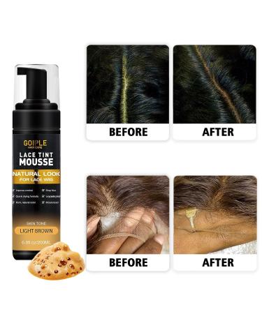 Lace Tint Melting Hair Mousse 6.8 fl oz - Natural Finish for Women's Hair Wigs & Hairpieces - Light Brown - Buy Online on SooperMarket.com