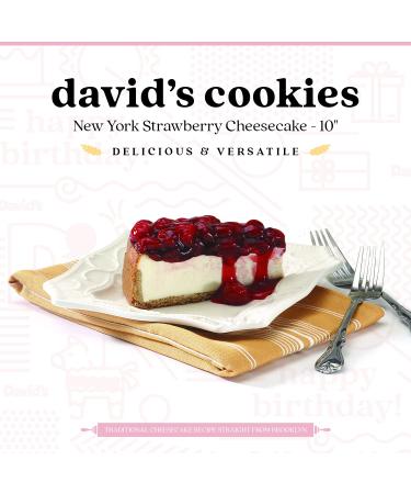 David's Cookies Strawberry Cheesecake - Premium Fresh Ingredients - Surprise Your Friend and Family With Our Strawberry NY Stylish Cheesecake Cake Dessert - Buy Online on SooperMarket.com