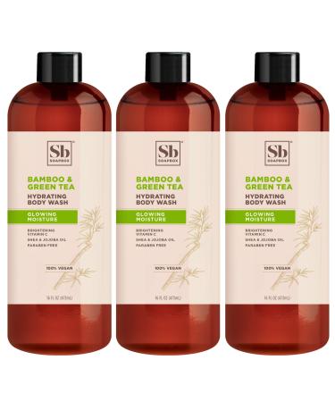 Soapbox Body Wash, Bamboo & Green Tea - Moisturizing Body Wash Cleanser w/ Aloe Vera & Shea Butter | Paraben Free, Gluten Free, Silicone Free, Cruelty Free & Vegan Body Wash, 16oz Bottles (Pack of 3) Bamboo & Green Tea 16 …