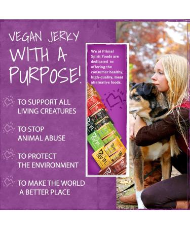 Primal Spirit Vegan Jerky - Seitan Power Pack | 10g Plant Based Protein | Non-GMO | No Preservatives | 24-Pack 1oz (Classics: Teriyaki, Thai Peanut, Mesquite Lime) - Buy Online on SooperMarket.com