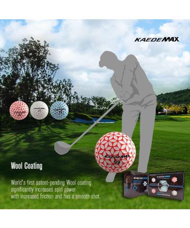 Kaede Max 2 Tone Distance Golf Balls (Half Dozen) - Red/Mint Blue/Pink - Buy Online on SooperMarket.com