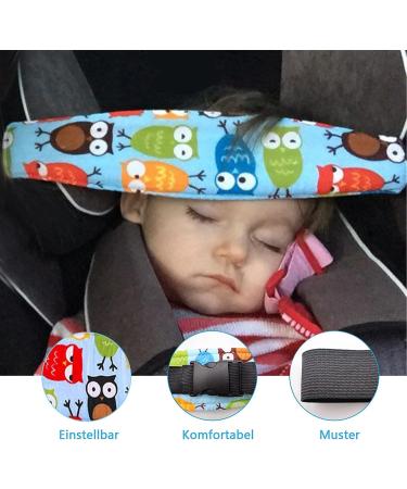 Baby Kids Safety Head Support Hugger - Blue Neck Protection Belt for Car Seat - Buy Online on SooperMarket.com