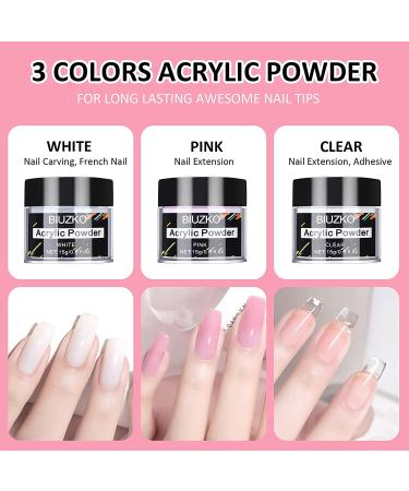 Professional Acrylic Nail Kit - Full Set with Acrylic Powder, Liquid, Practice Finger, Brush Tips - DIY Beginners Set - Buy Online on SooperMarket.com