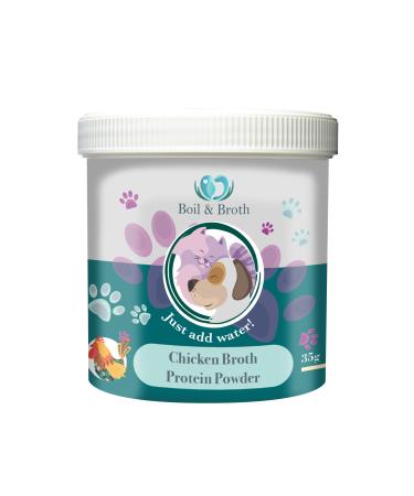 Boil and Broth Chicken Broth for Dogs | 100% Pure Broth Protein Powder| Up to 21 Servings | Type II Collagen | British Free-Range Bones | Human-Grade | Hip & Joint | Digestion | Gut Health for Dogs Chicken 35.00 g (Pack of 1)