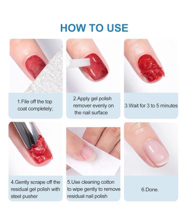 LOUINSTIC Gel Polish Remover (2 Pack) - Fast & Easy Nail Gel Remover - 0.5 oz - 2 PCS - Buy Online on SooperMarket.com