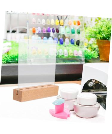 AOKWAWALIY Nail Display Board False Nail Board False Nail Training Acrylic Nail Display Stand Small Acrylic Sign Holder Nail Art Display Board Fake Nails Storage Box Manicure Wood - Buy Online on SooperMarket.com
