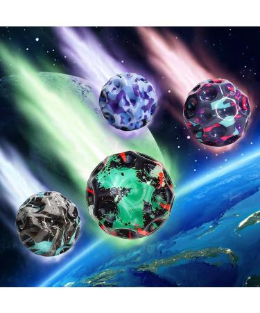Lynbly Astro Jump Ball 4 pieces Space Ball Bounce Ball Mini Bouncing Ball Toy High jumps rubber ball Mini Jump Ball for Kids Party Gift Bouncing Ball for Children for Sports Training Outdoor