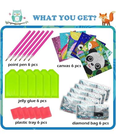 Labeol 5D Diamond Painting Kit for Kids - Easy Crystal Art Craft Set for Home - 6 Packs Full Drill Set - Buy Online on SooperMarket.com