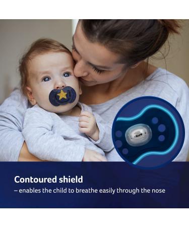 LOVI Dynamic Pacifier 18 Months+ | BPA-Free Silicone 2 Pack - Stardust Collection Blue - International Shipping Available - Buy Online on SooperMarket.com