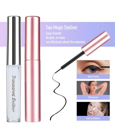 5 Pairs Magnetic Eyelashes & Eyeliner Kit | Upgraded 3D Reusable Lashes | Natural Look | Waterproof Liquid Eyeliner & Applicator - Buy Online on SooperMarket.com