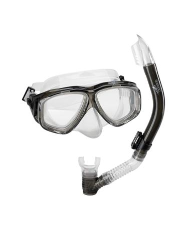Speedo Unisex-Adult Adventure Swim Mask & Snorkel Set Grey SIOC Frustration_free