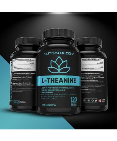 L-Theanine Capsules - For Stress Management & Relaxation - Promotes Focus Alertness & Clarity - L Theanine Supplement for Stress Relief - 250 mg per capsule - 120 Capsules 120 count (Pack of 1) - Buy Online on SooperMarket.com