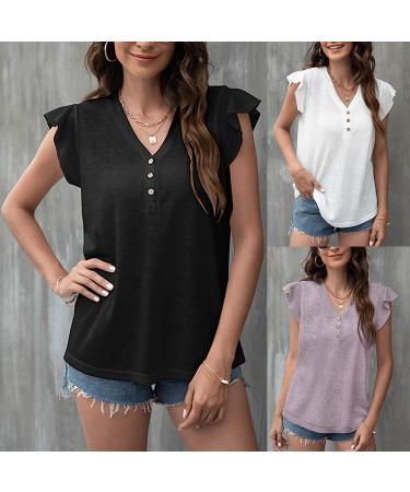 Chiffon Cold Shoulder Shirt Women's Pleated Dolman Sleeve V-Neck Blouse - Black, Medium - Buy Online on SooperMarket.com