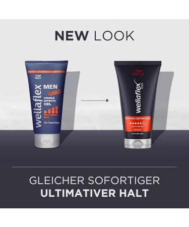 Wellaflex Men Power Definition Gel - Ultimate Vegan Styling Hair Gel | 150ml | Dermatologically Tested & Silicone-Free - Buy Online on SooperMarket.com