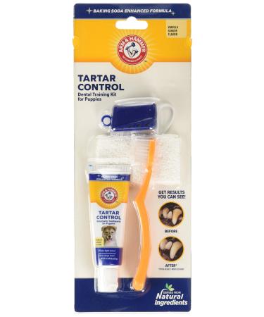 Arm & Hammer Tartar Control Dental Training Kit for Puppies Vanilla Ginger 4 Piece Kit