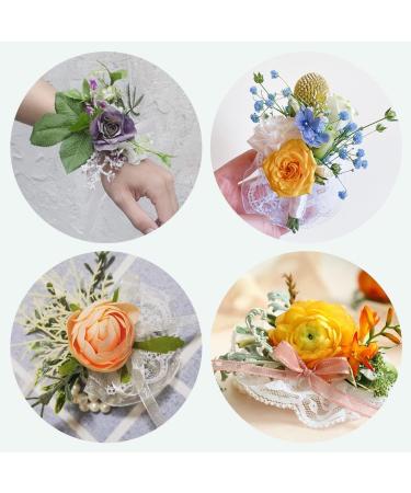 10 Pack Elastic Pearl Wrist Corsage Bands - DIY Wrist Corsages for Bride & Prom - White Lace Accessories - Buy Online on SooperMarket.com