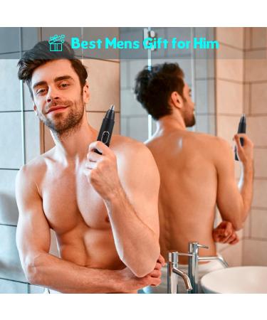 FEITA Ear and Nose Hair Trimmer for Men - Rechargeable Cordless 360 Rotating Dual-Blade Waterproof Nose Clippers - Perfect Gifts for Dad & Him Black - Buy Online on SooperMarket.com