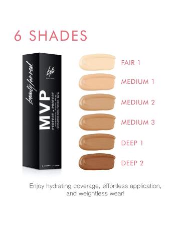 Beauty For Real MVP Tinted Moisturizer & Concealer Medium 1 SPF 25 Sunscreen - Primer, Anti-Aging Hydration & Coverage - 1.5 fl oz - Buy Online on SooperMarket.com