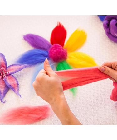 Needle Felting Kit - 40 Colors Wool Roving Set for Beginners | Felting Tool and Foam Mat Included - DIY Arts and Crafts Supplies - Buy Online on SooperMarket.com