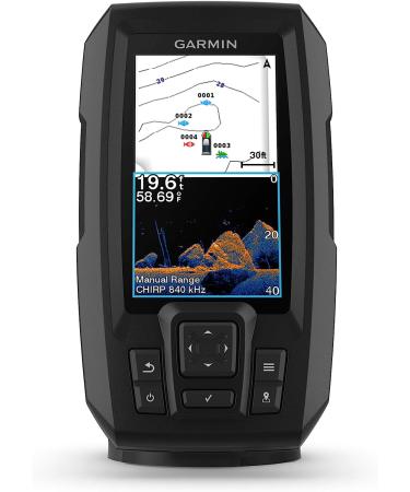 Garmin Striker Vivid 4cv Fishfinder with Color Sonar Transducer - 4 Inch Easy-to-Use Device with Vivid Scanning Sonar Color Palettes - Buy Online on SooperMarket.com