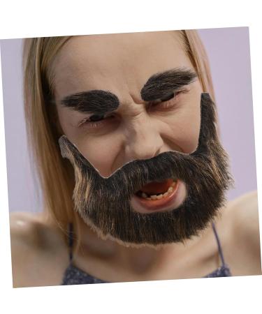 FOYTOKI 1 Set Beard Dress up Omfortable Eyebrow Faux Beard Prop Grey Santa Claus Beard False Mustache Plush - Buy Online on SooperMarket.com
