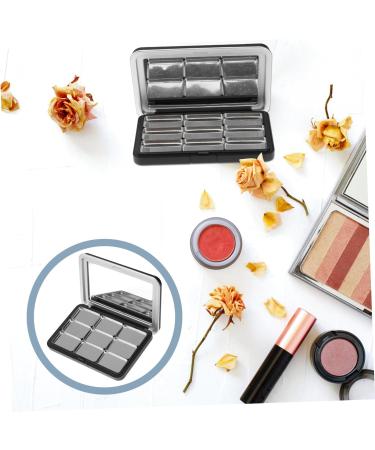 FOYTOKI 1pc Eye Shadow Box Refillable Lipstick Container Fillable Eyeshadow Container Refillable Blusher Container Travel Makeup Plate Travel Eyeshadow Container Makeup Supplies 11x7.4cm Black - Buy Online on SooperMarket.com