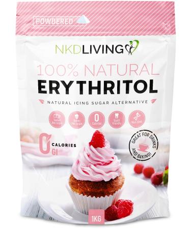 100% Natural Powdered Erythritol 1kg - Zero Calorie Icing Sugar - (5kg) 5 kg