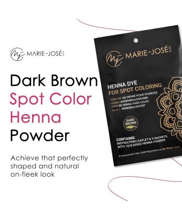 Marie-Jos & Co Henna Dye Set - Professional Grade Dark Brown Henna Tint for Spot Coloring - 50 Applications - International Shipping Available - Buy Online on SooperMarket.com