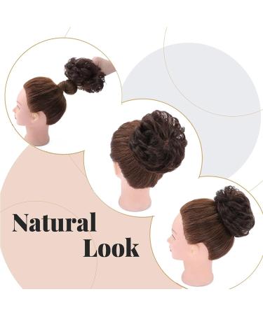 Medium Brown Messy Hair Scrunchies Thick Bun Extensions 45g Updo Ponytail Hairpiece Chignons - Hair Accessories - Buy Online on SooperMarket.com