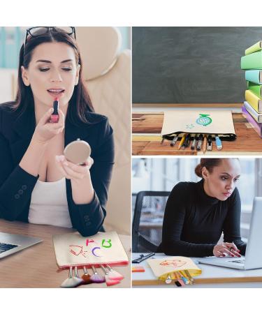 40 Pieces Canvas Zipper Pouch Bags Canvas Pencil Pouch Canvas Makeup Bags Blank Canvas Pencil Case Canvas Cosmetic Bag for Travel DIY Craft School (7.09 x 4.33 Inches S) - Buy Online on SooperMarket.com
